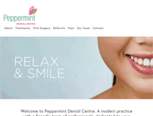 Tablet Screenshot of peppermintdental.co.uk